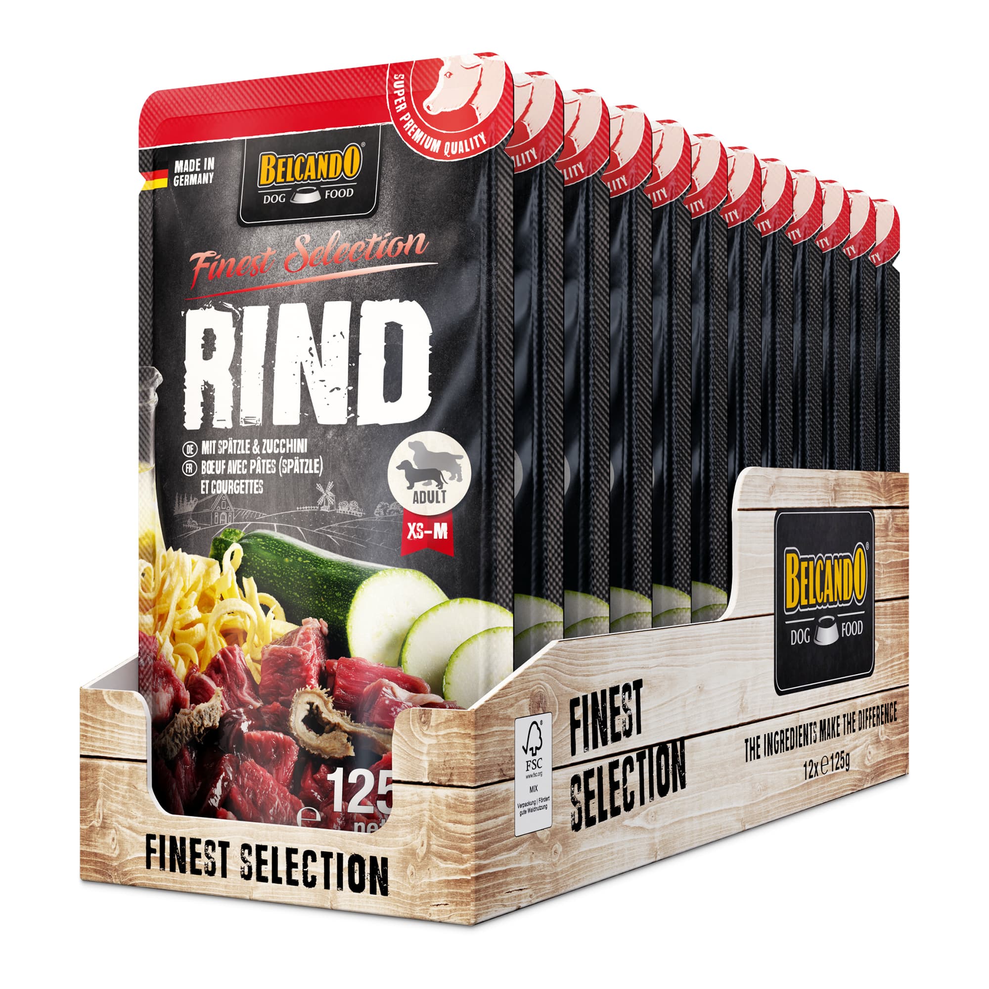 Belcando Finest Selection Rund met spaetzle en courgette