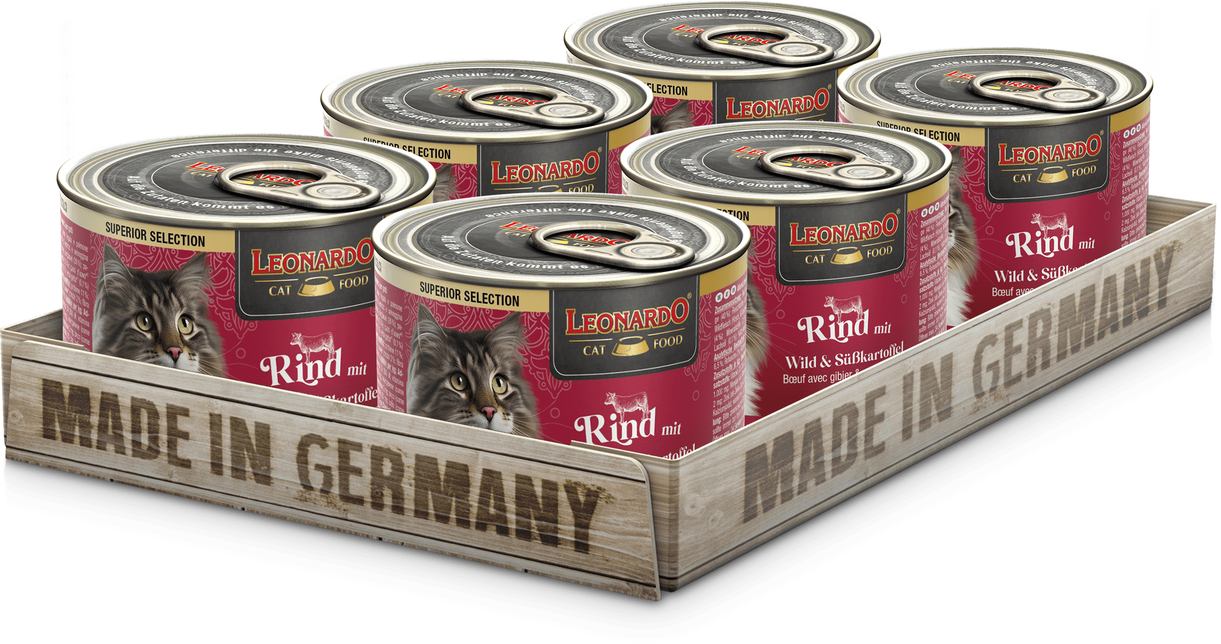 Leonardo Superior Selection Rund met wild & zoete aardappel 6 × 200 g, voorkant