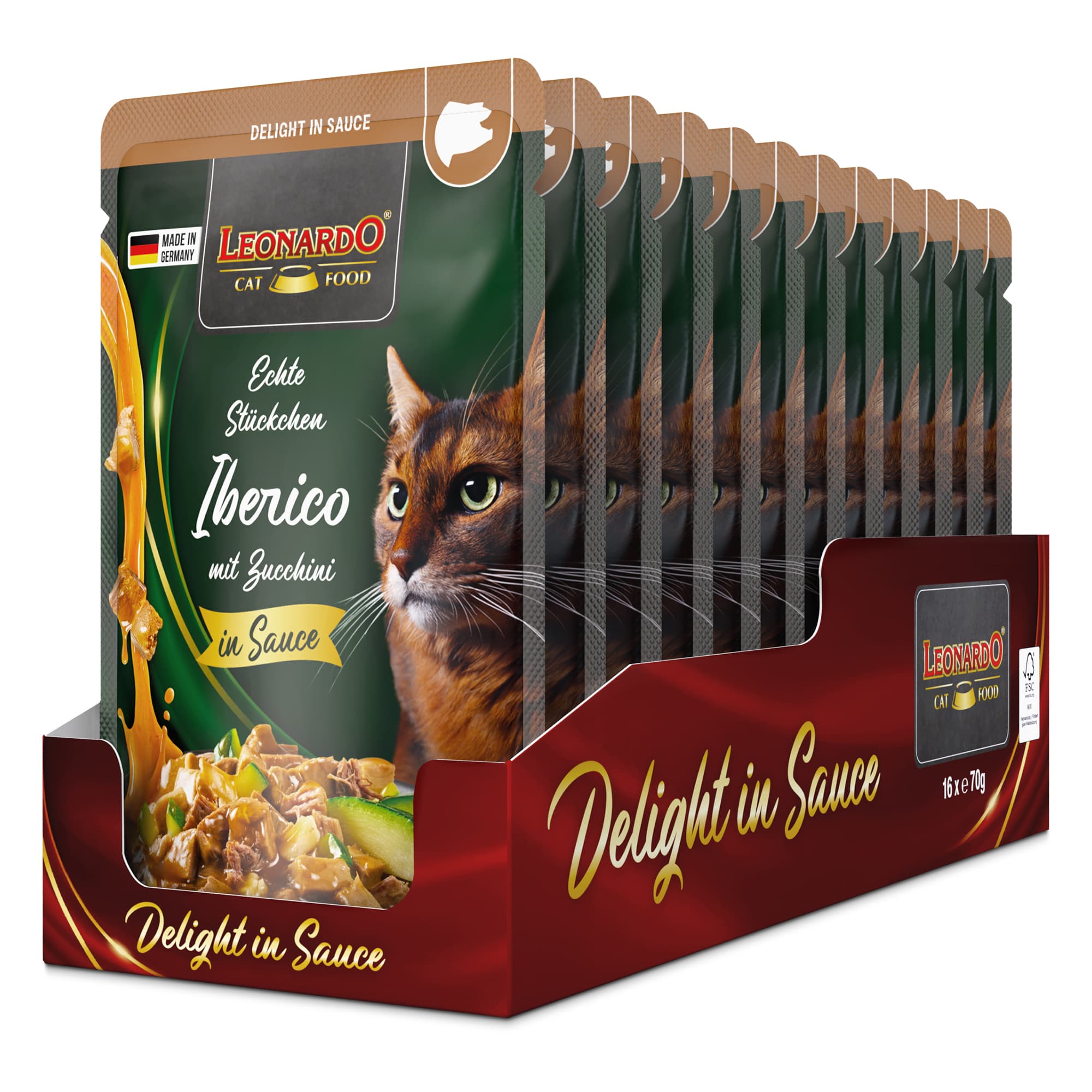 Leonardo Delight in Sauce Ibérico met courgette