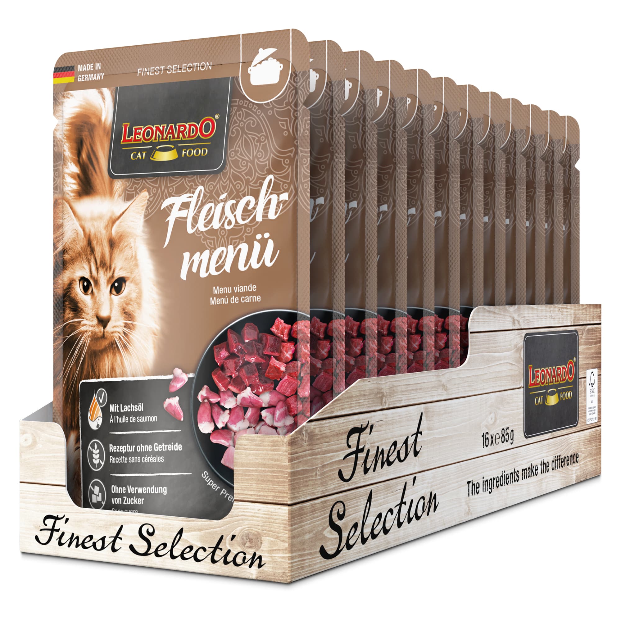 Leonardo Finest Selection Vlees Menu 16 × 85 g, voorkant