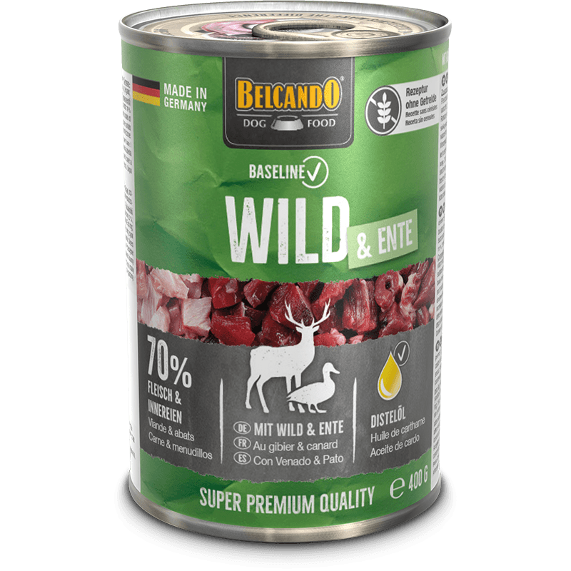 Belcando Baseline Wild & Eend 6 × 400 g, voorkant