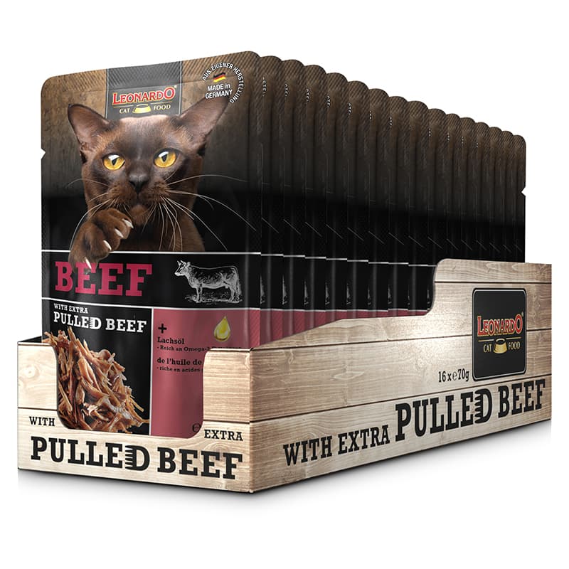 Leonardo Pulled Beef Beef 16 × 70 g, voorkant